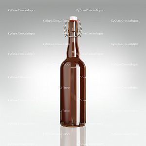 Бутылка «Бугельная» 0,750 л. (Коричневая) стеклянная с пробкой оптом и по оптовым ценам в Уфе