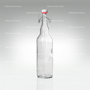 Бутылка «Бугельная» 0,500 л. (прозрачная) стеклянная с пробкой оптом и по оптовым ценам в Уфе
