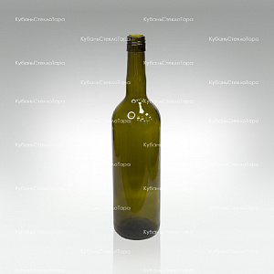 Бутылка 0,750 Бордо оливковая ВИНТ(30) стекло оптом и по оптовым ценам в Уфе