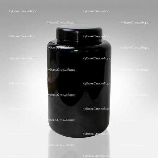 Банка 3 л (100) пластик черная с крышкой (Б-Ч-3000) оптом и по оптовым ценам в Уфе