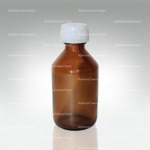 Флакон стеклянный ТВИСТ 50 см3 коричневый (пробка + крышка) оптом и по оптовым ценам в Уфе