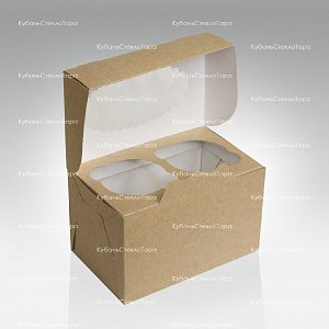 Упаковка для маффинов 100х160х100 мм (для 2 шт) оптом и по оптовым ценам в Уфе