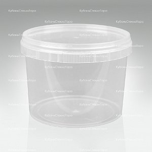 Ведро 0,55л прозрачное с крышкой пластик оптом и по оптовым ценам в Уфе
