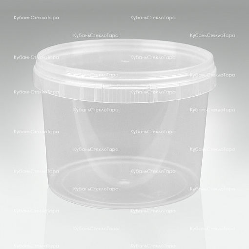 Ведро 0,55л прозрачное с крышкой пластик оптом и по оптовым ценам в Уфе