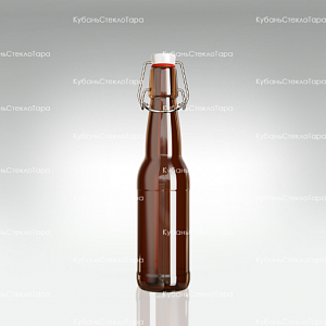 Бутылка «Бугельная» 0,330 л. (Коричневая) стеклянная с пробкой оптом и по оптовым ценам в Уфе