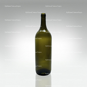 Бутылка 1,0  Бордо оливковая стекло оптом и по оптовым ценам в Уфе