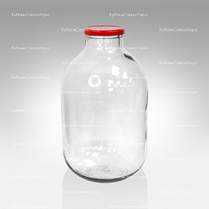 Бутыль 10 ТВИСТ (100) (прозрачный) стеклянный с крышкой оптом и по оптовым ценам в Уфе