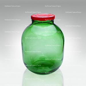 7,0 ТВИСТ (110) банка стеклянная с крышкой (зелёный) оптом и по оптовым ценам в Уфе