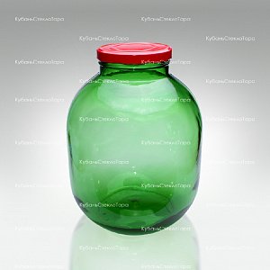 7,0 ТВИСТ (110) банка стеклянная с крышкой (зелёный) оптом и по оптовым ценам в Уфе